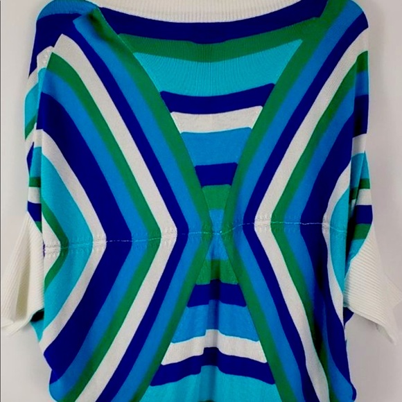 CACHE Striped Short Sleeve Open Cardigan - Picture 3 of 4